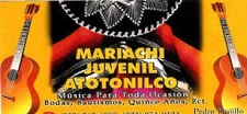 Mariachi Atotonilco' business card